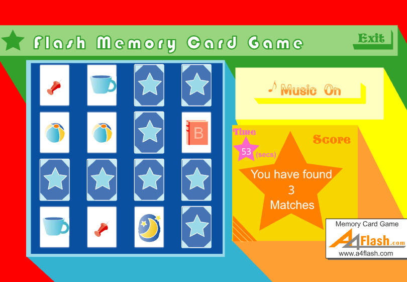 Flash Memory Card Game