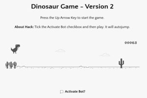 Google’s Dinosaur Game – Version 2