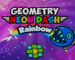 Geometry Neon Dash Rainbow