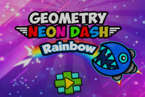 Geometry Neon Dash Rainbow