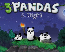 3 Pandas at Night (Version 2)