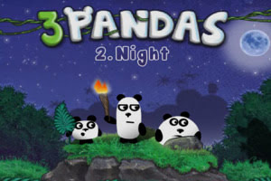 3 Pandas at Night (Version 2)