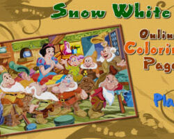 Snow White – Online Coloring Page