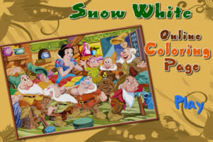 Snow White – Online Coloring Page